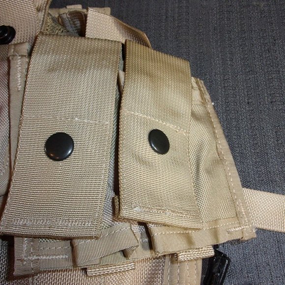 DCU DESERT CAMO FLC LBE LBV LOAD BEARING VEST w/COMBAT TACTICAL POUCHES EC 1241 - Picture 7 of 12
